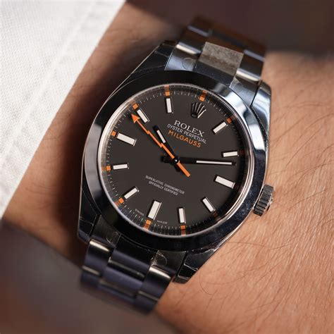 rolex milgauss black or white|Rolex Milgauss black review.